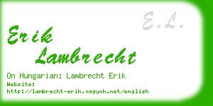 erik lambrecht business card